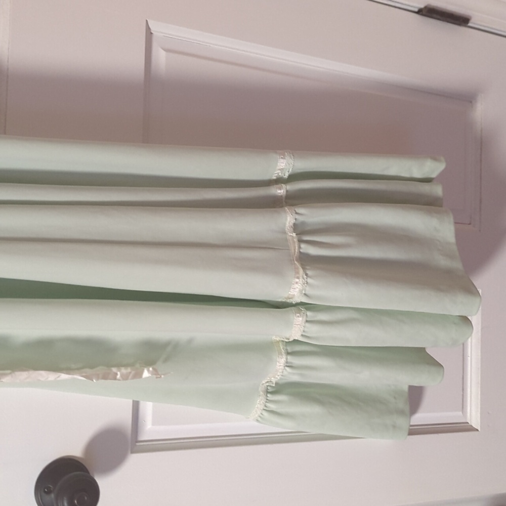 Vintage light green chiffon maxi dress Vicki Vaughn - Picture 3 of 7